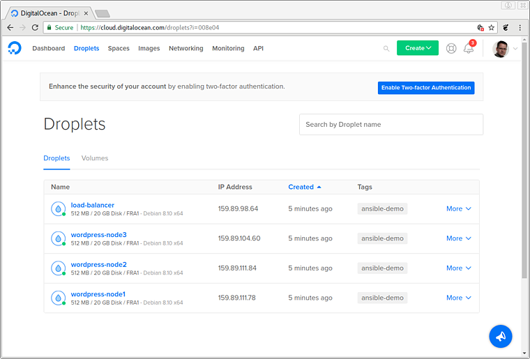 droplets-ansible-demo